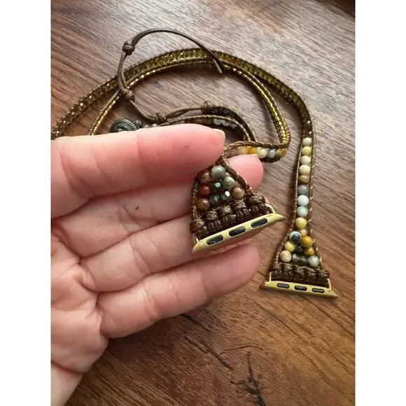 Beaded Apple Watch Bracelet Neutral Colors no watch - Picture 8 of 8